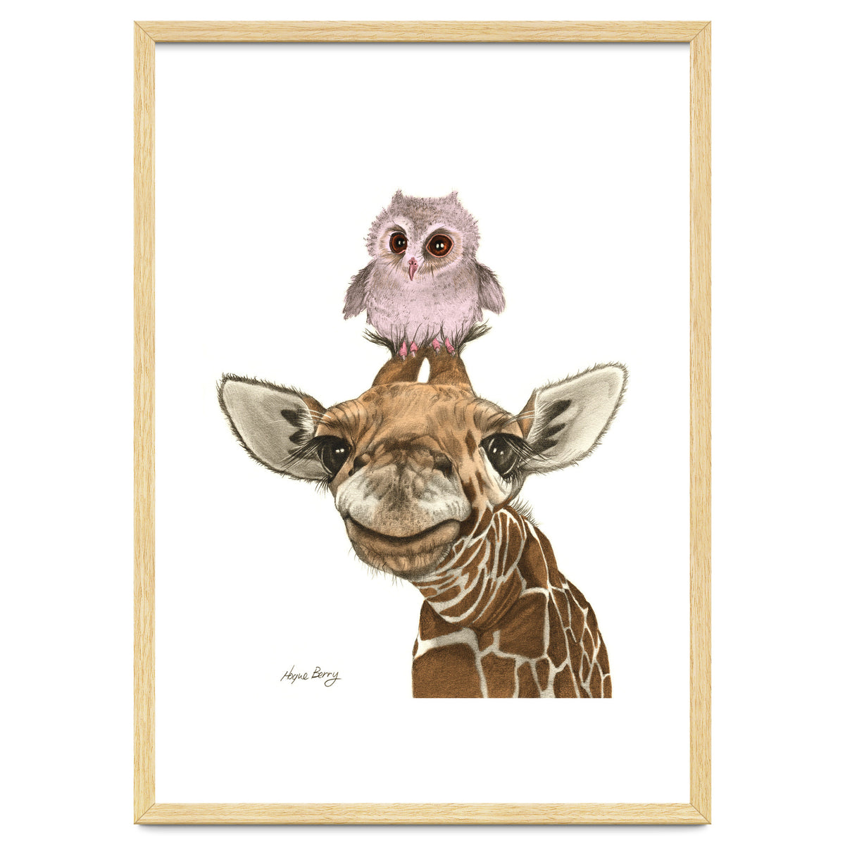 Giraffe and Owl