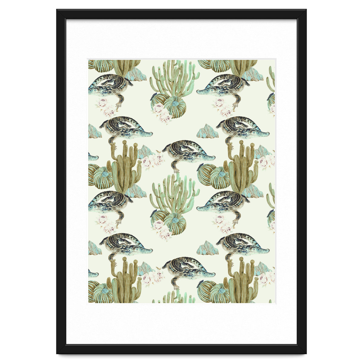 Crocodile pattern on the cactus