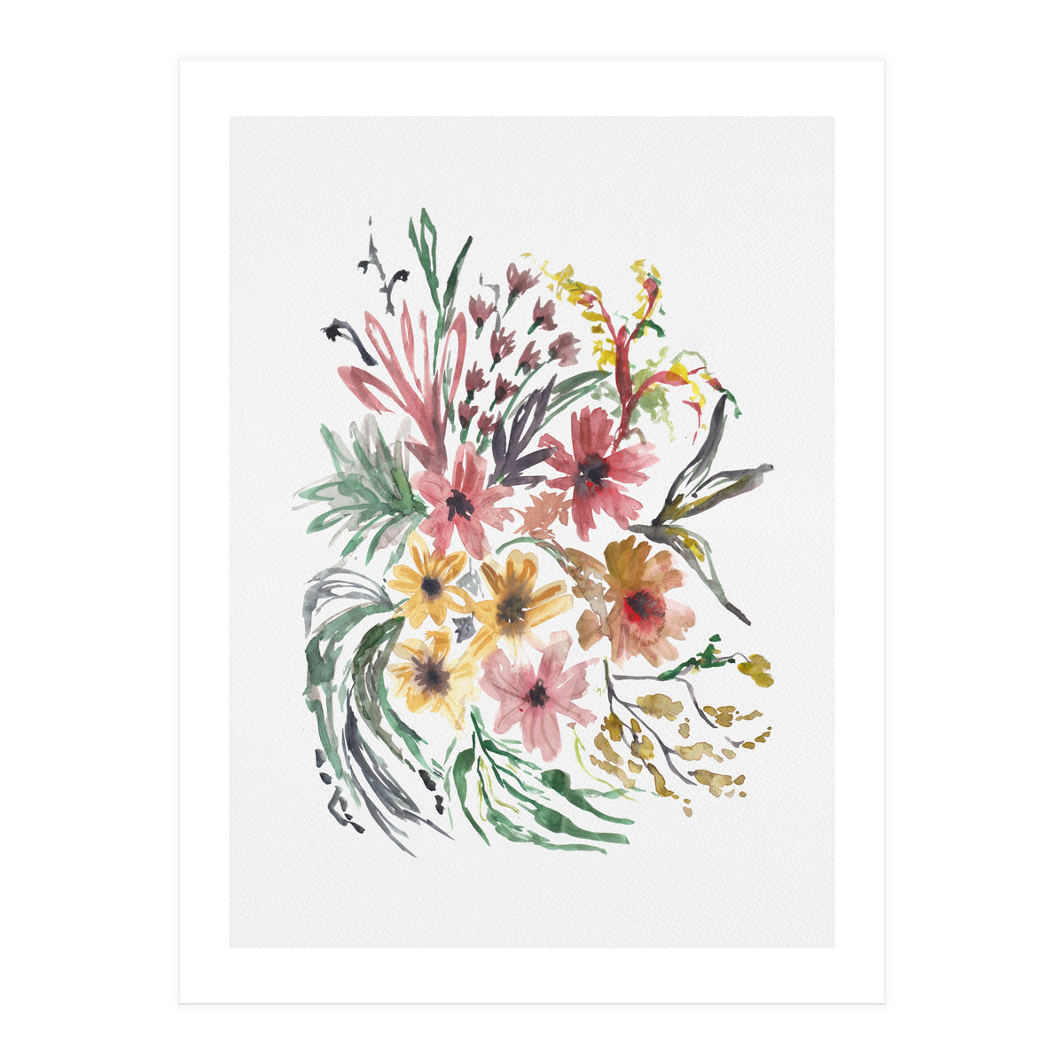Earthy florals garden (Print Only)