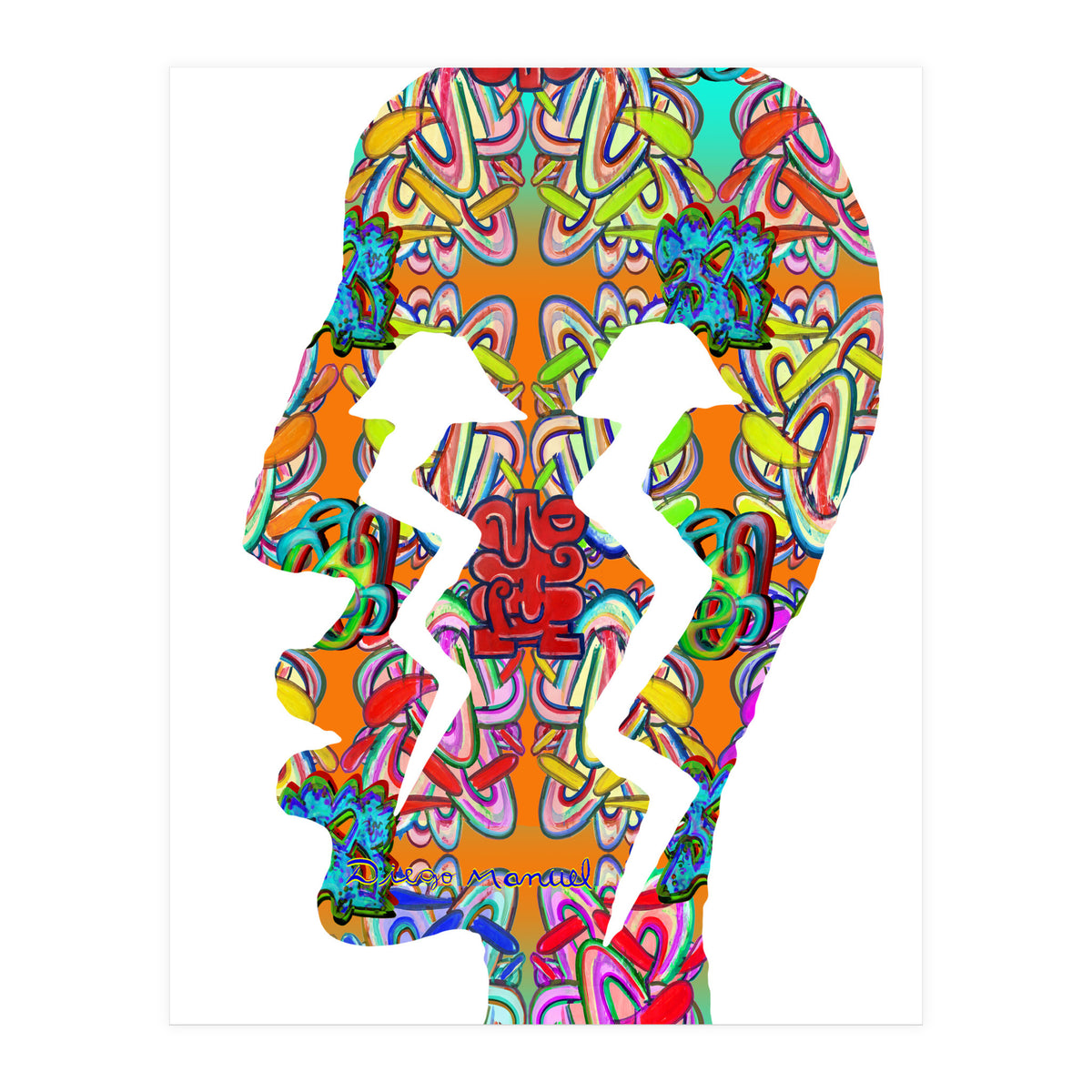 Perfil Con Rayos 5  (Print Only)