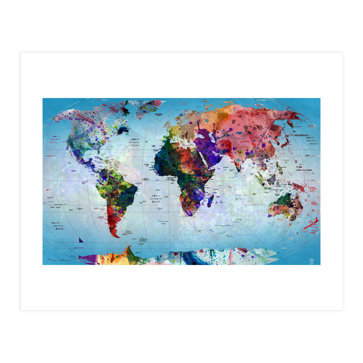 Map Of The World  (Print Only)