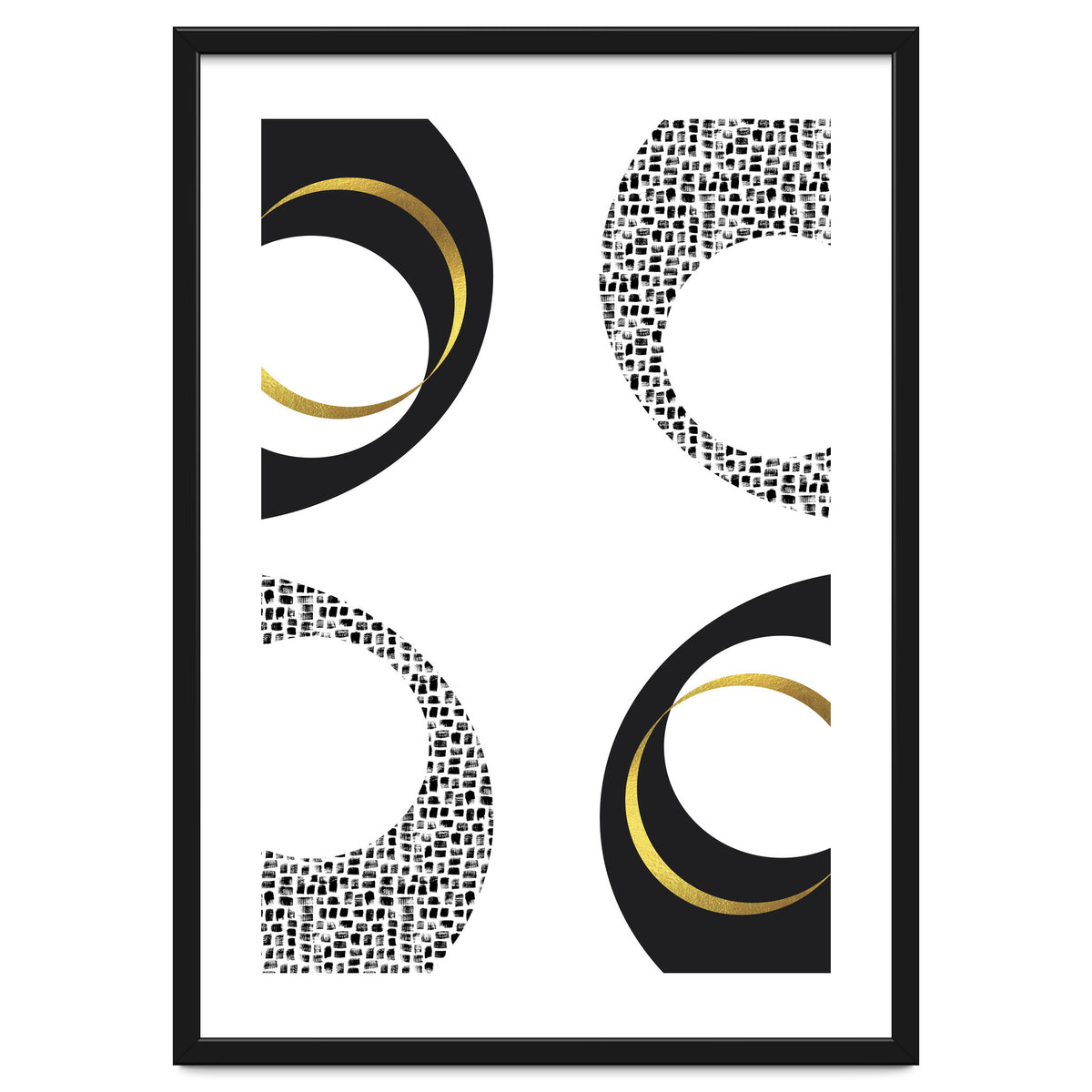 Black & White Abstract No. 7 | gold