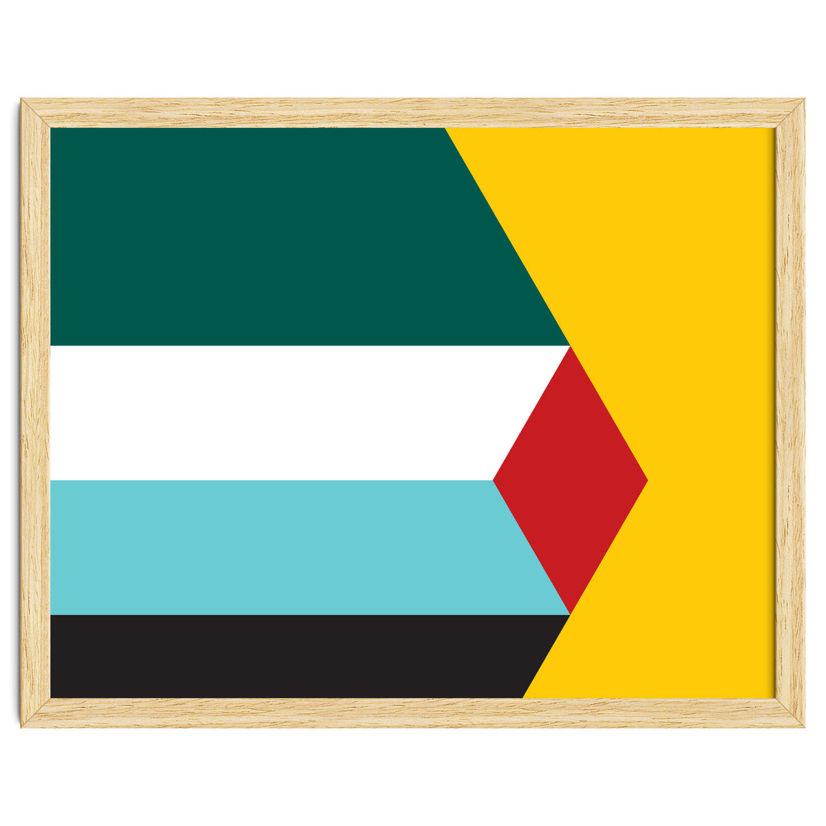 Geometric Shapes No. 43 - yellow & green