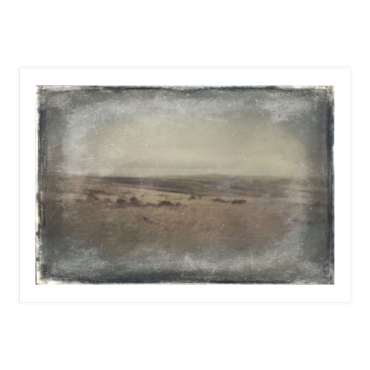 Bleak winter landscape of Saddleworth Moor  (Print Only)