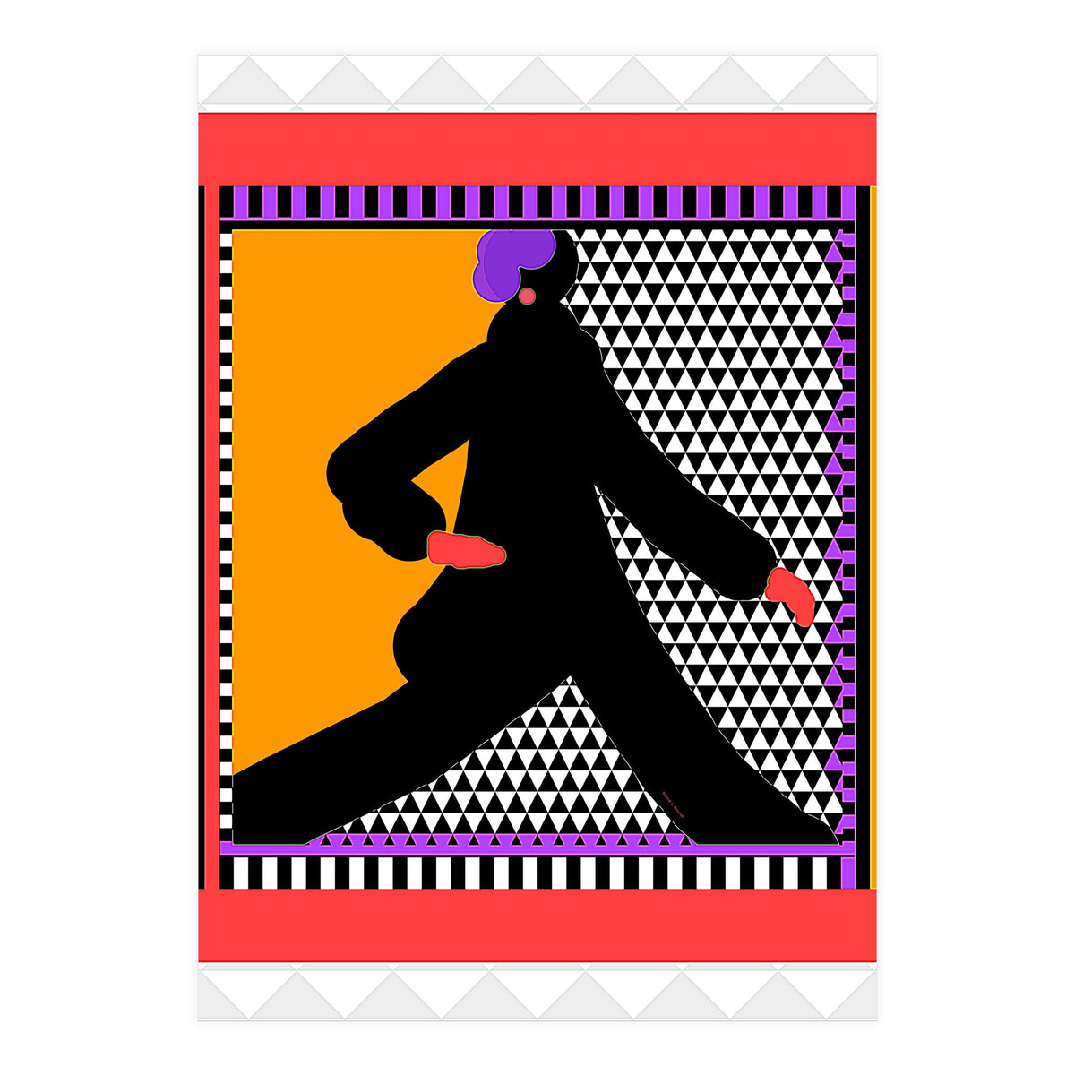 WOMAN WEARING BLACK TAKING A STROLL (Print Only)