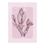 Magnolia Simple Minimal Geometric - Boho Botanical Leave (Print Only) thumbnail