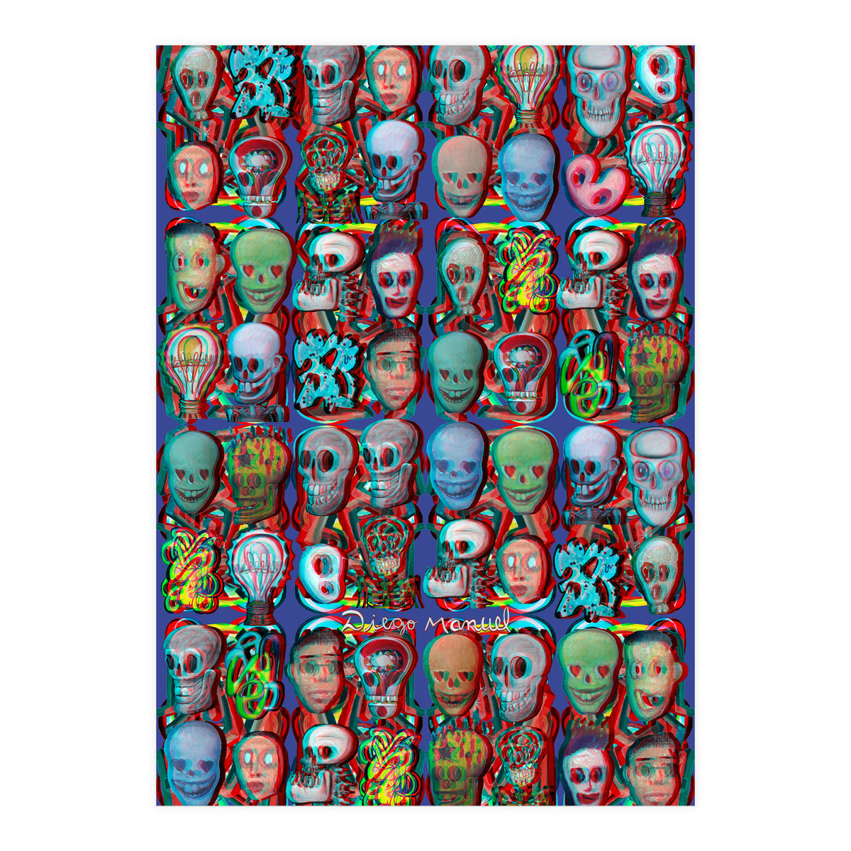Formas 14 34 3d Y Calaveras 2 (Print Only)