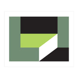 Geometric Shapes No. 83 - lime & grey (Print Only) thumbnail