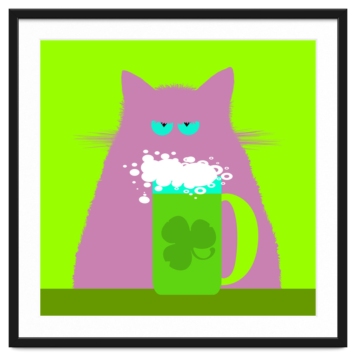Saint Patrick's Day Lilac Cat