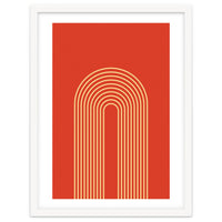 Rainbow Lines Mid Century Geometric Art