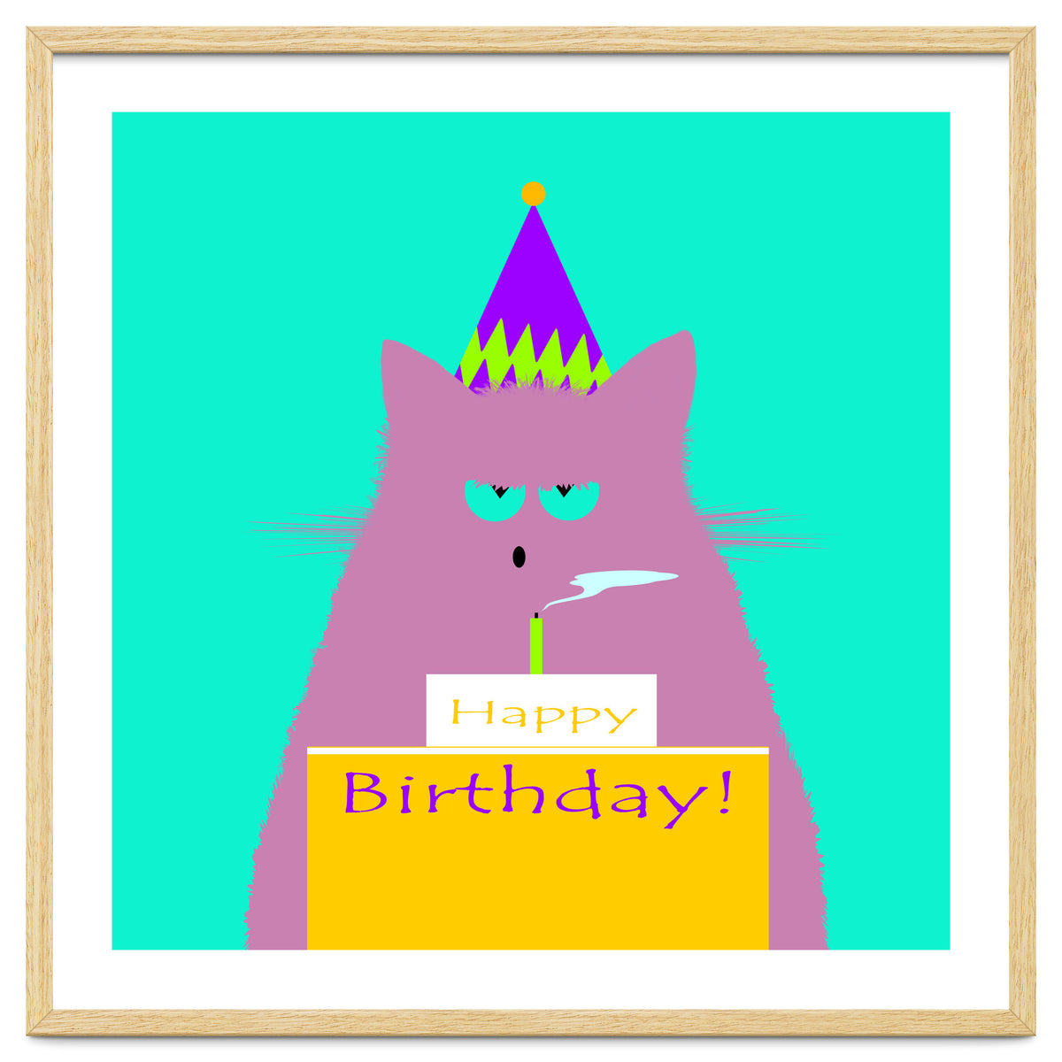 Birthday Lilac Cat