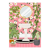 Sink in Boho Jungle Bathroom (Print Only)