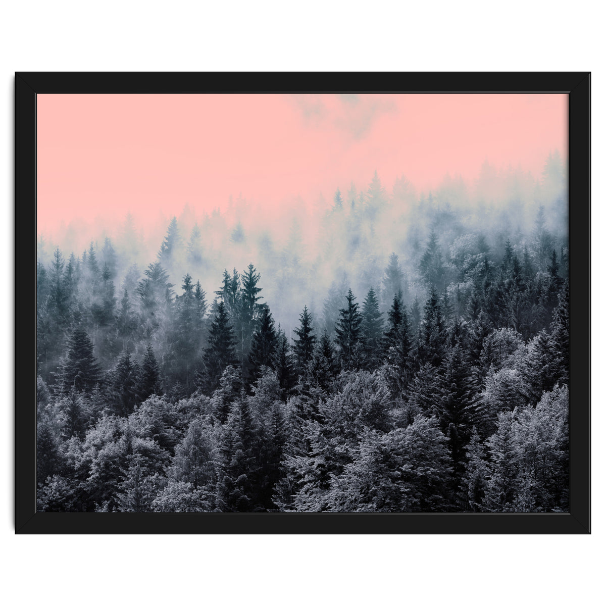 Forest in gray and pink