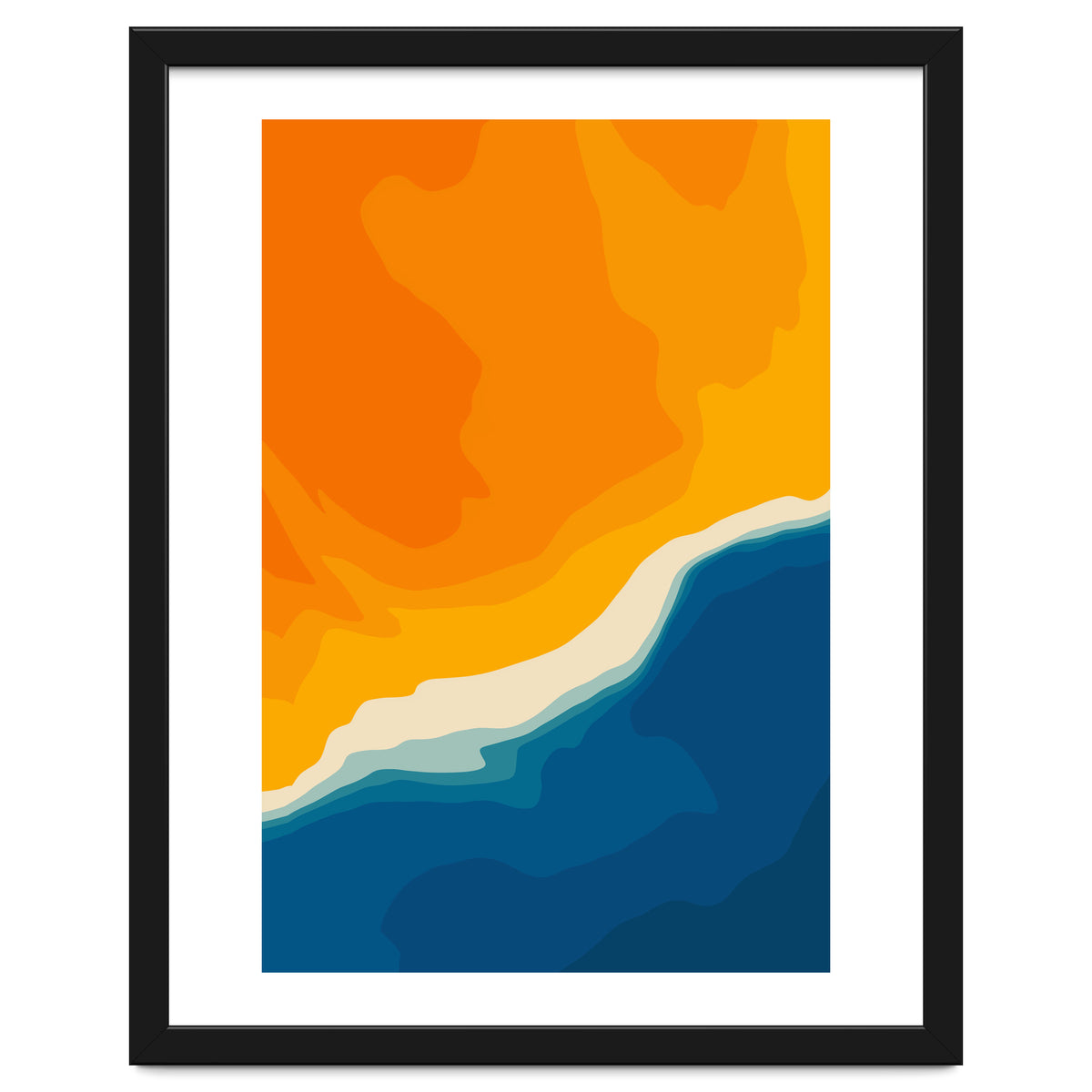 Seascape aerial view