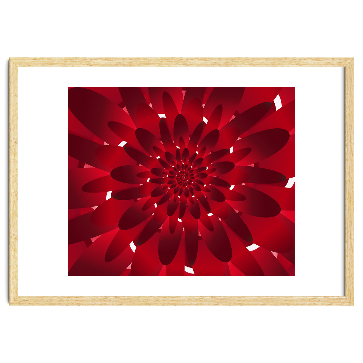 Abstract Modern Red Floral Design Art