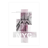 NYC Brooklyn Bridge Details | pink marble (Print Only) thumbnail