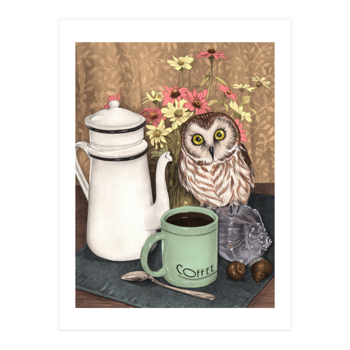 Coffee Owl (Print Only)