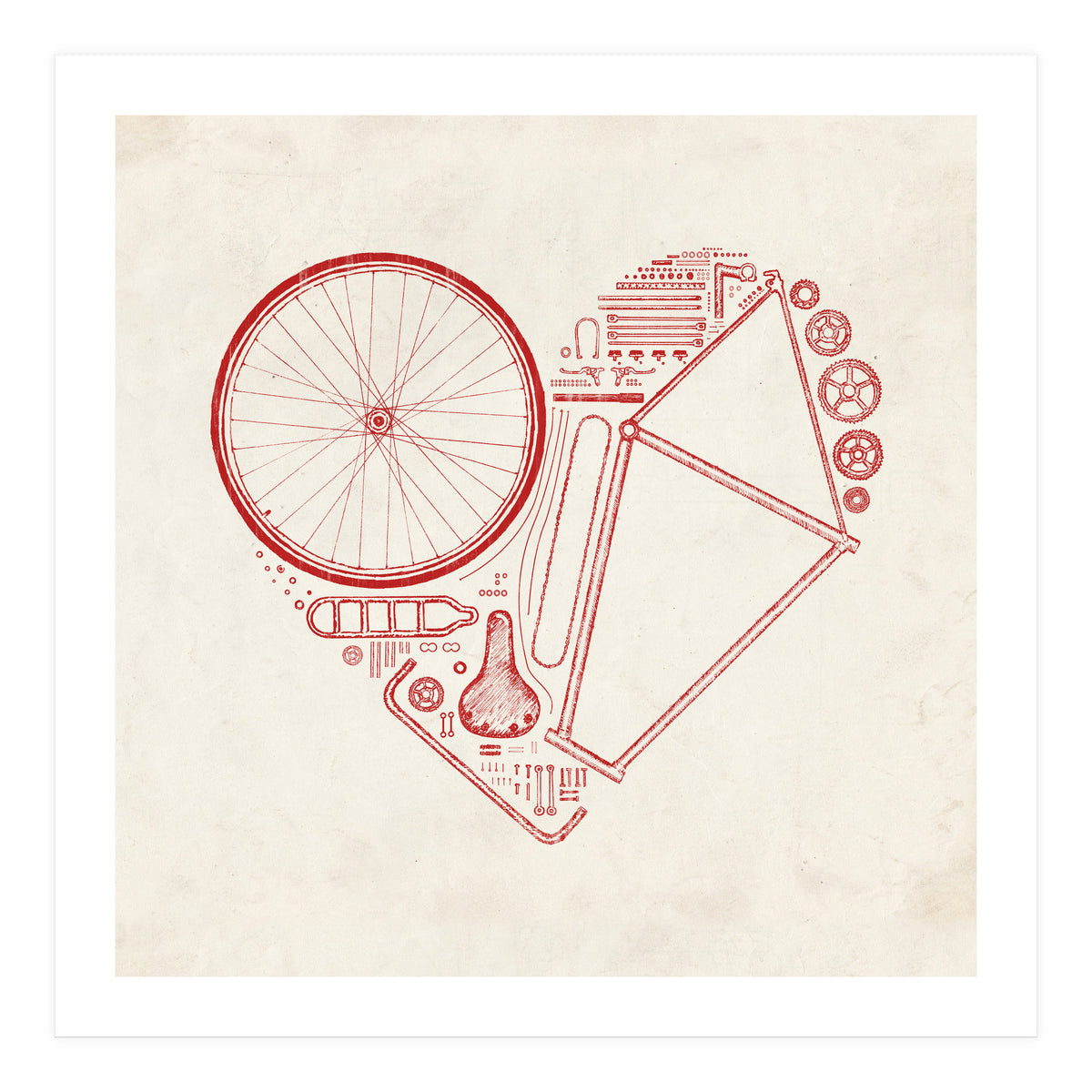 Love Bike Red (Print Only)