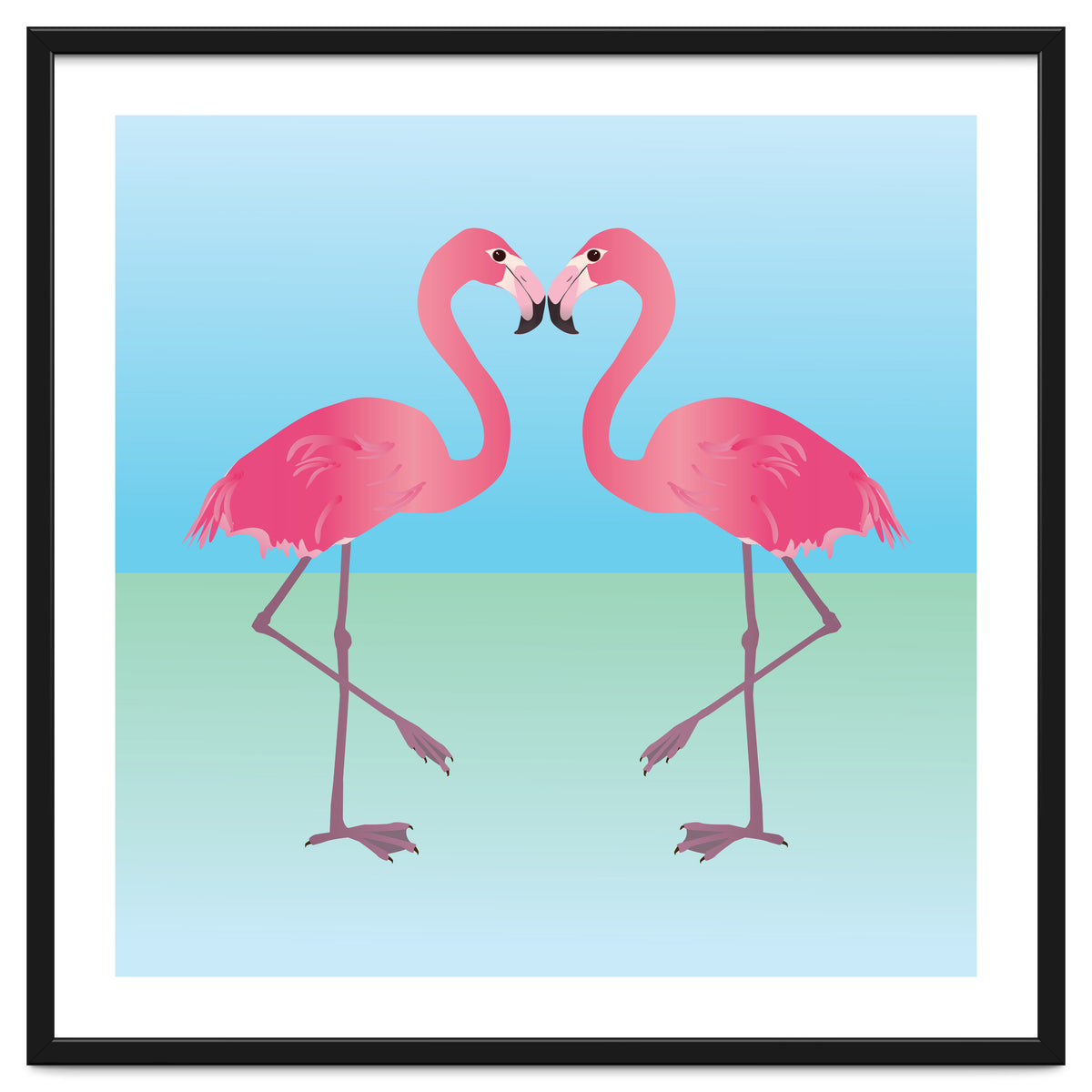 Two Pink flamingo's