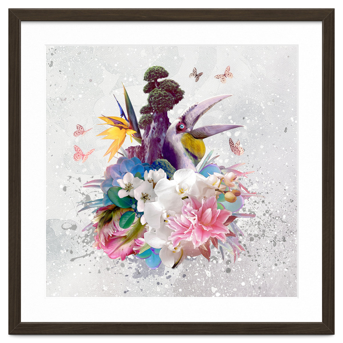 Floral Hornbill Grey