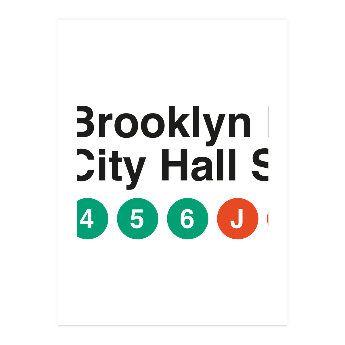 Vignelli's Subway Sign (Print Only)