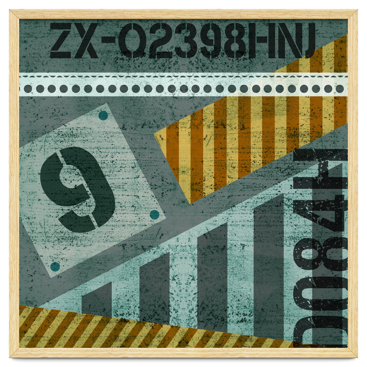 Abstract Industrial Slate And Stripes