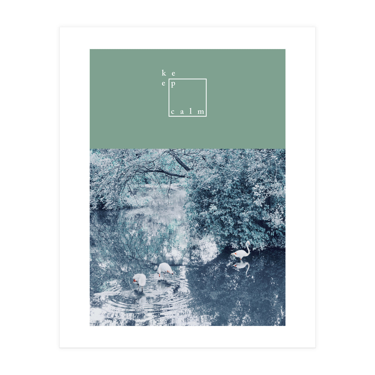 Flamingos - keep calm  (Print Only)