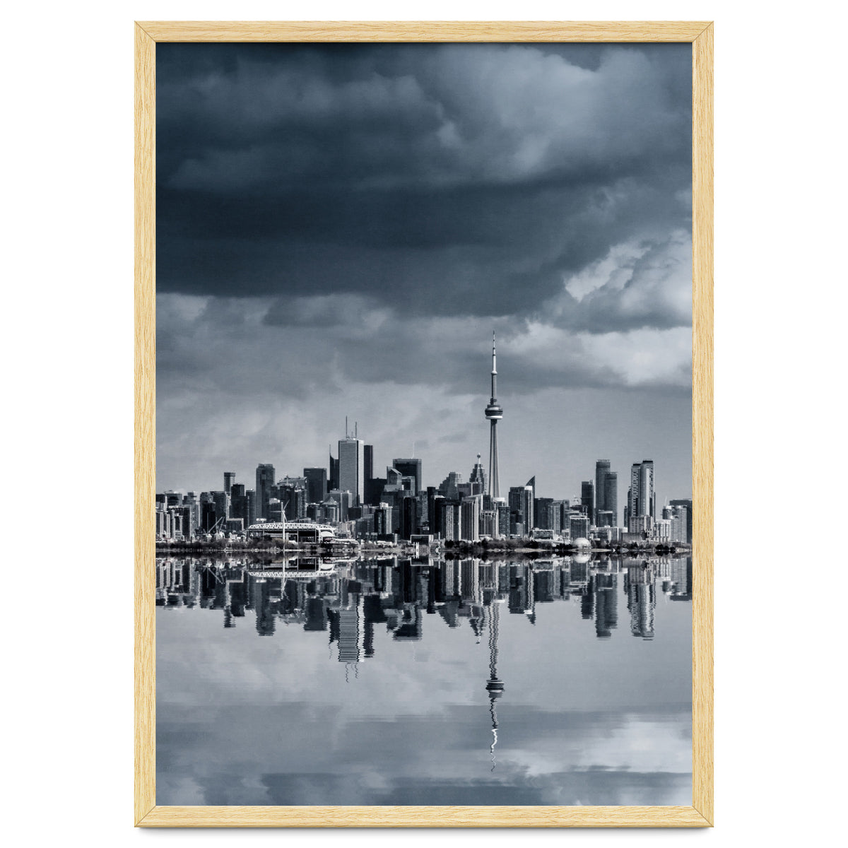 Toronto Skyline From Colonel Samuel Smith Park Reflection No 1