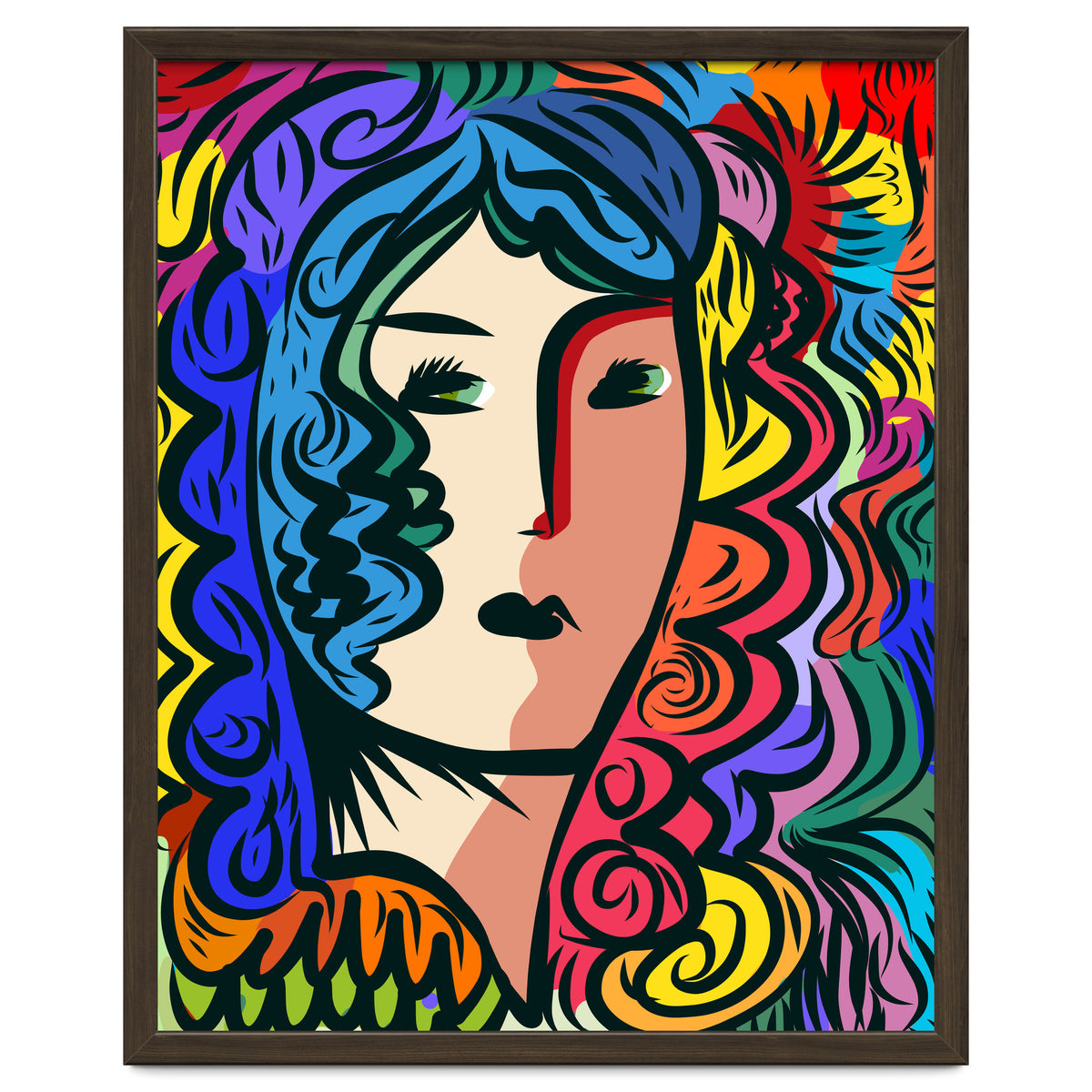 Rainbow Portrait Girl