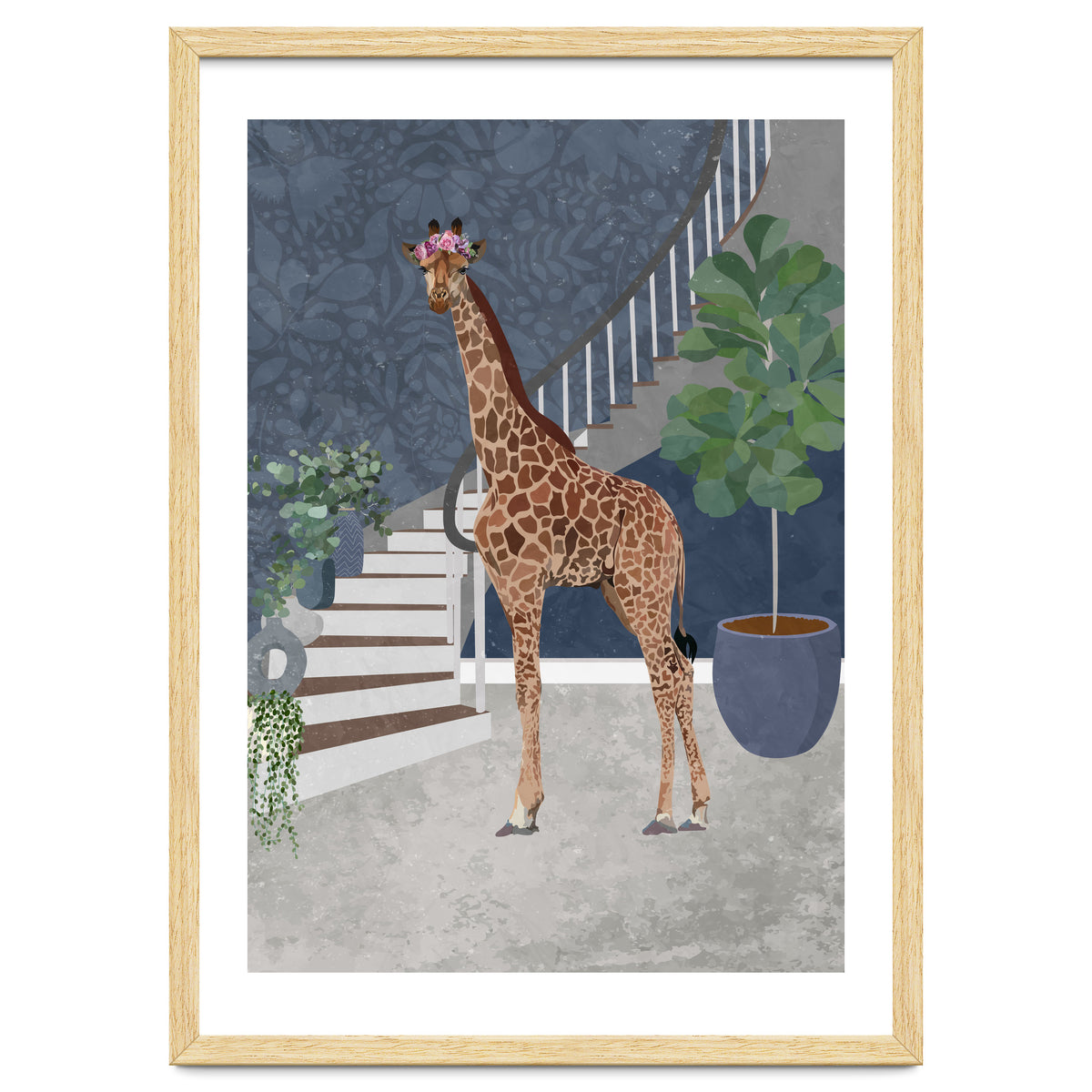 Giraffe in a Victorian House