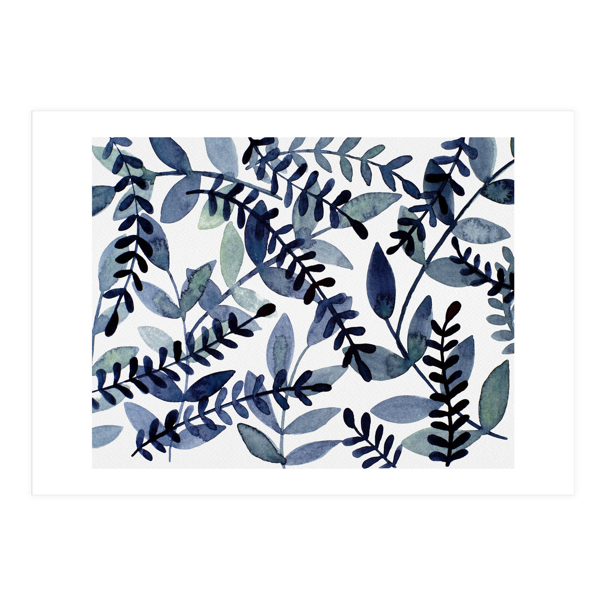 Simple indigo branches (Print Only)