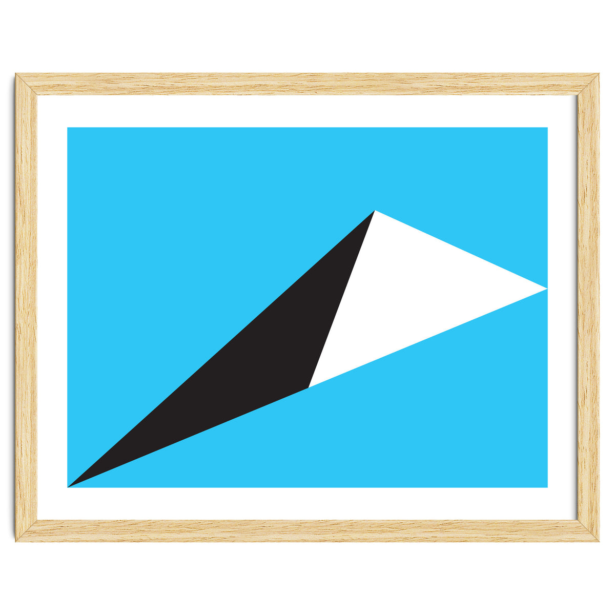 Geometric Shapes No. 70 - sky blue & black