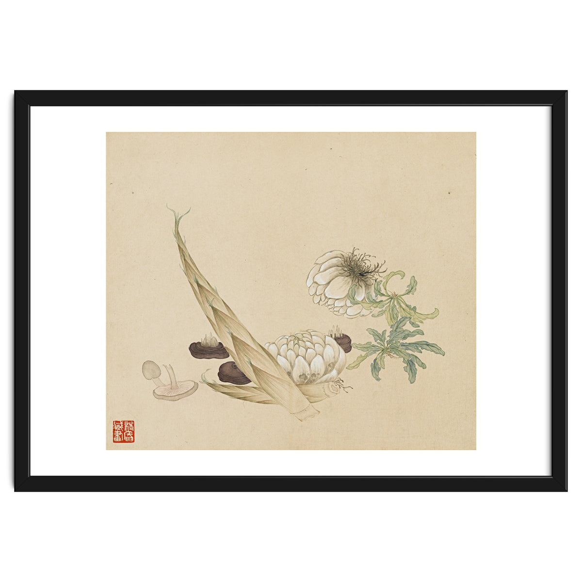 Wang Chengyu ~flowers, Vegetables, Lilies, Bamboo Shoots, Leaves, Mushrooms, Vegetables