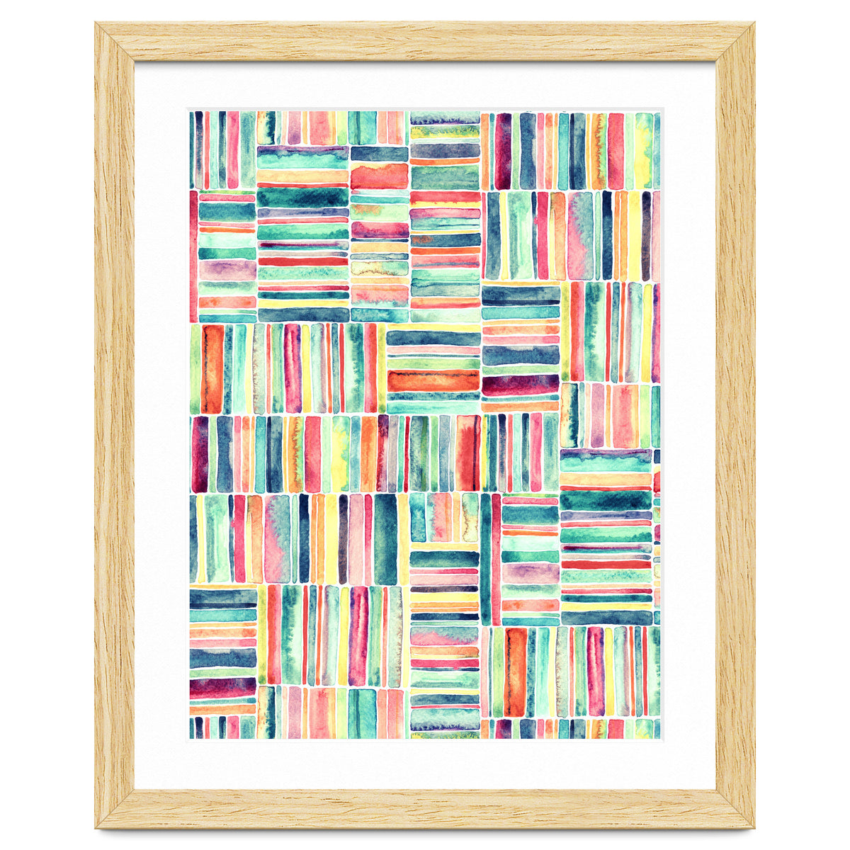 Retro Beach Chair Pastel Watercolor Stripes