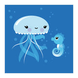 Best Friends Kawaii Jellyfish And Seahorse (Print Only) thumbnail