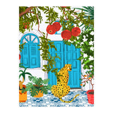 Cheetah Home, Morocco Architecture Illustration, Greece Cats Tropical Urban Jungle Pomegranate  (Print Only) thumbnail