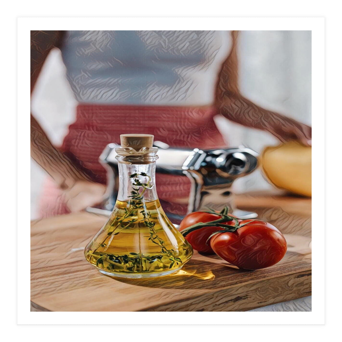 Olive oil and tomatoes (Print Only)