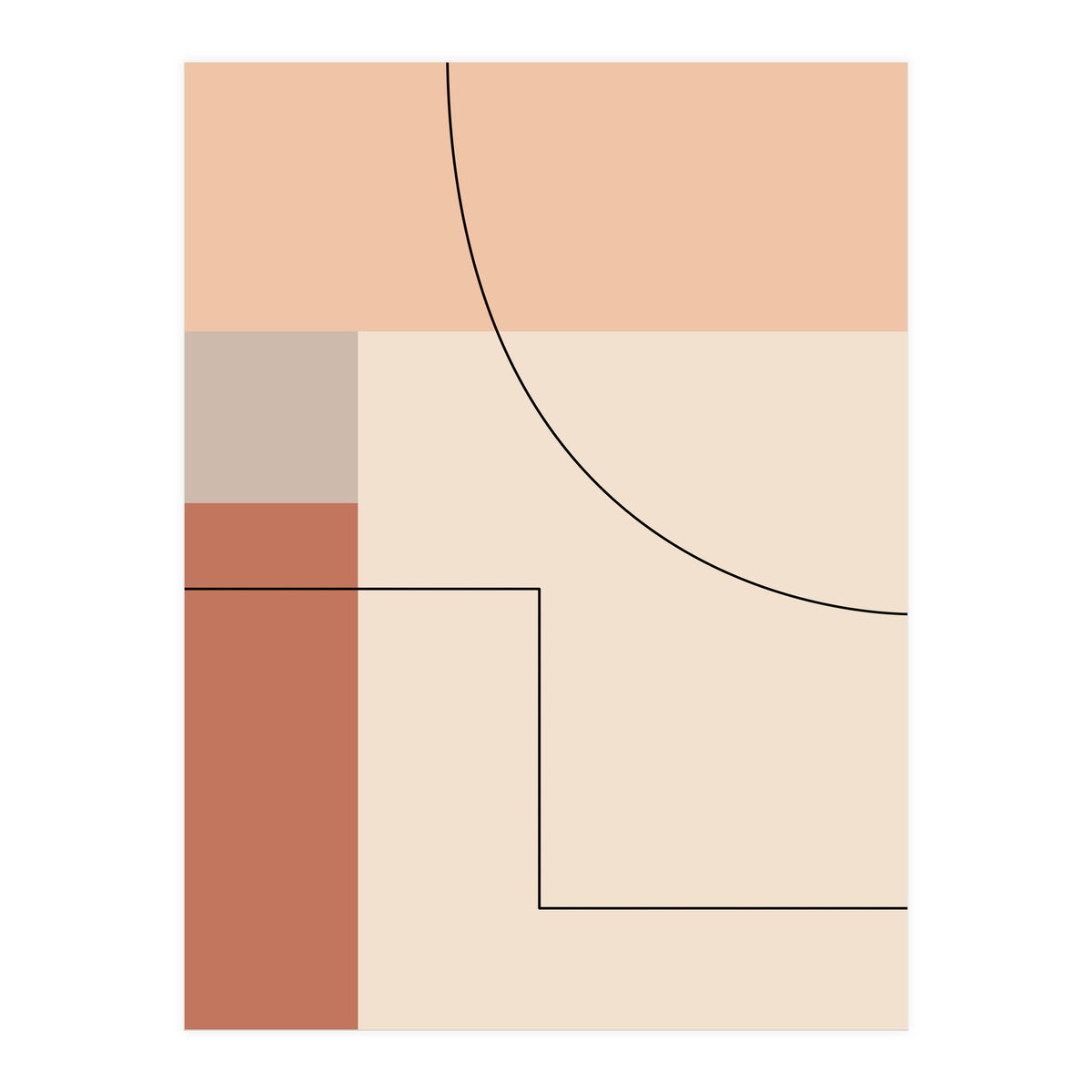 Neutral Geometric A (Print Only)