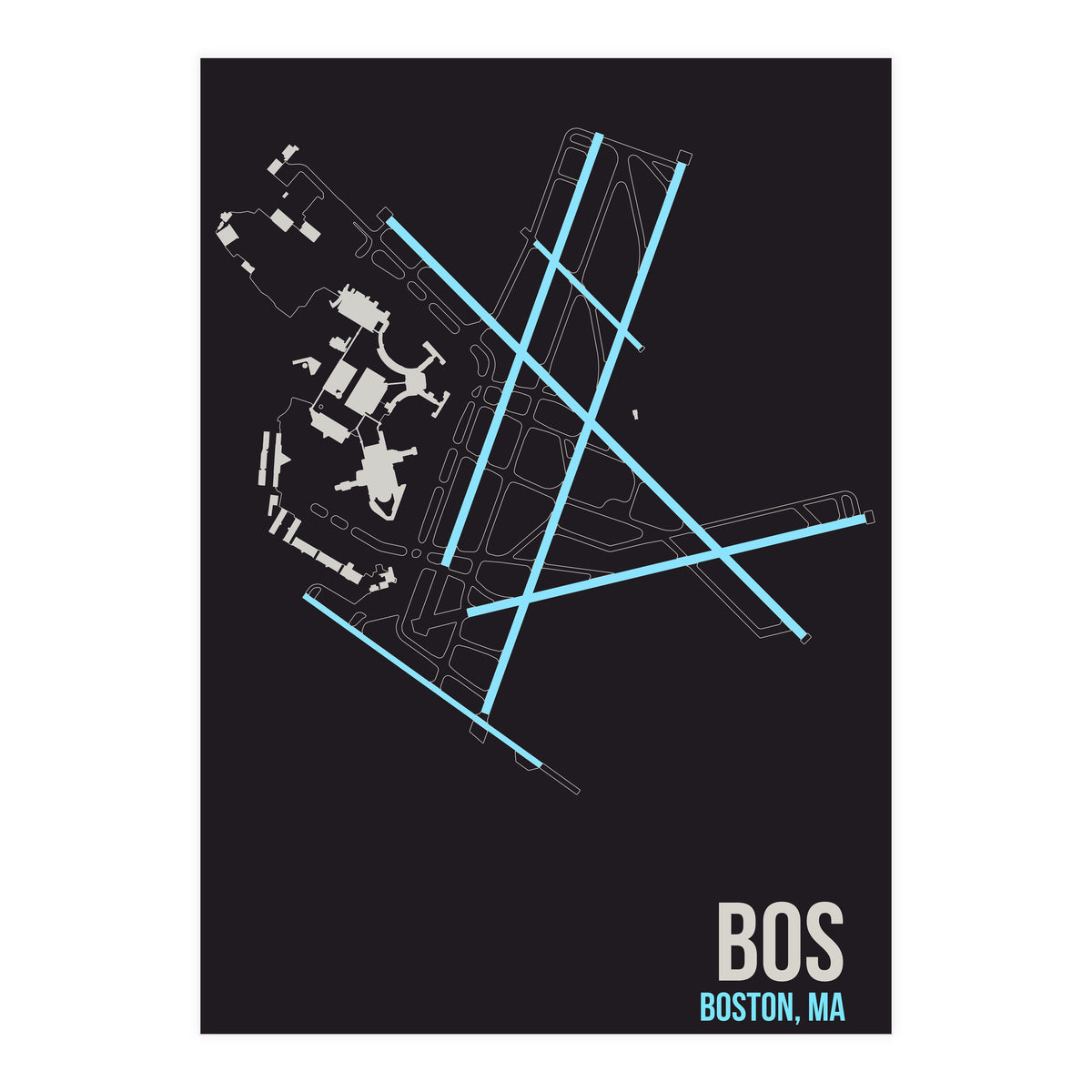 Boston Airport Layout (Print Only)