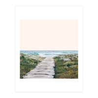 The Ocean is Calling & I Must Go | Pastel Sea Beachy Nature Landscape Travel (Print Only)