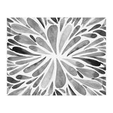 Retro abstract floral - black and white (Print Only) thumbnail