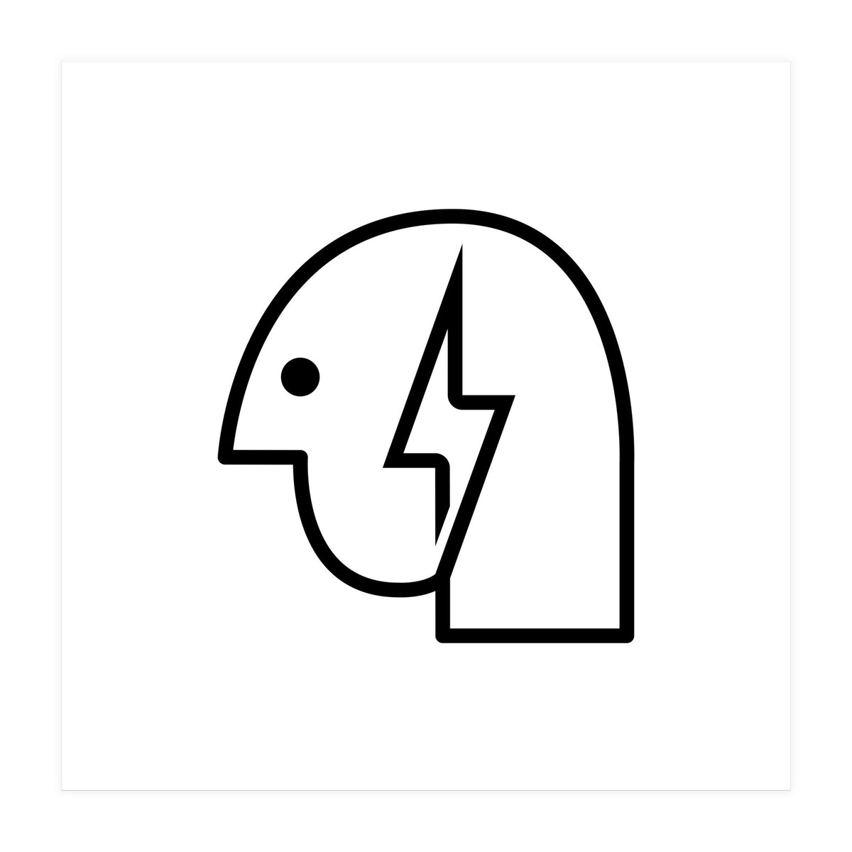 Head Lightning_White (Print Only)