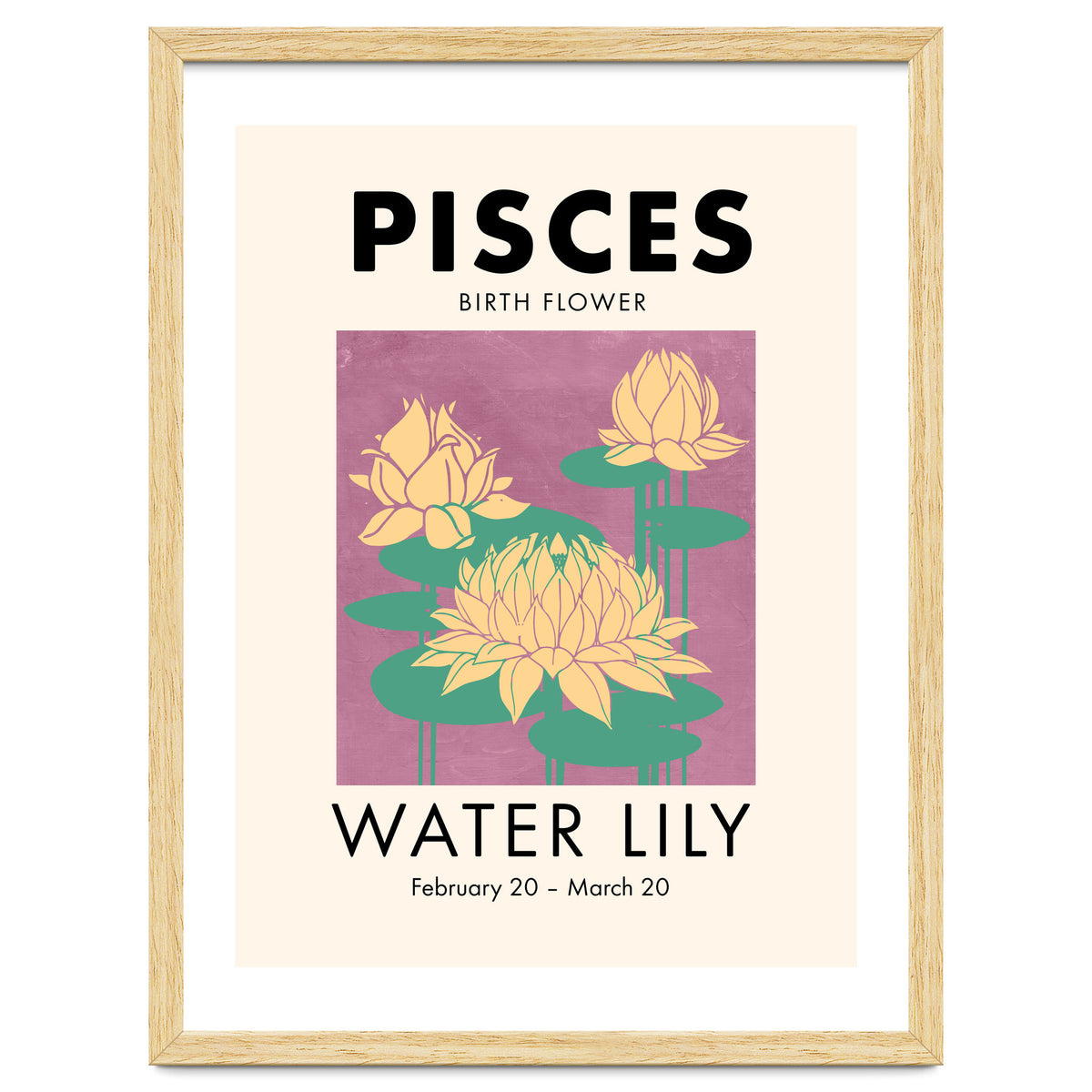 Pisces Birth Flower Water Lily