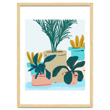Little House Plants | Pastel Botanical Nature Plant Pots | Bohemian Cute Chic Palm Modern thumbnail