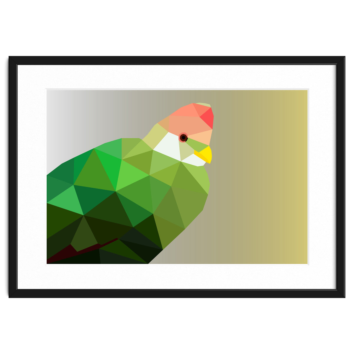 Red Crested Turaco Low Poly Art
