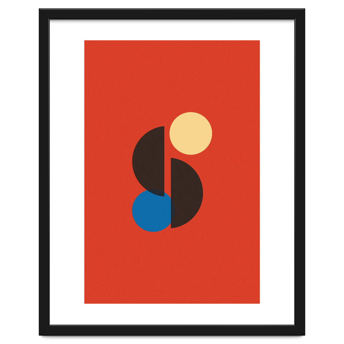 Mid Century Geometric Simple Art Print