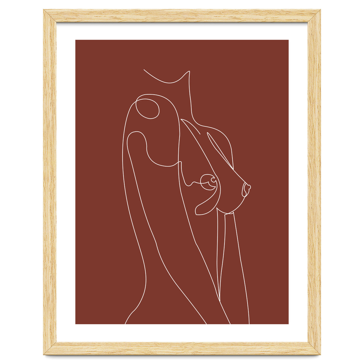 Female chest line-brown