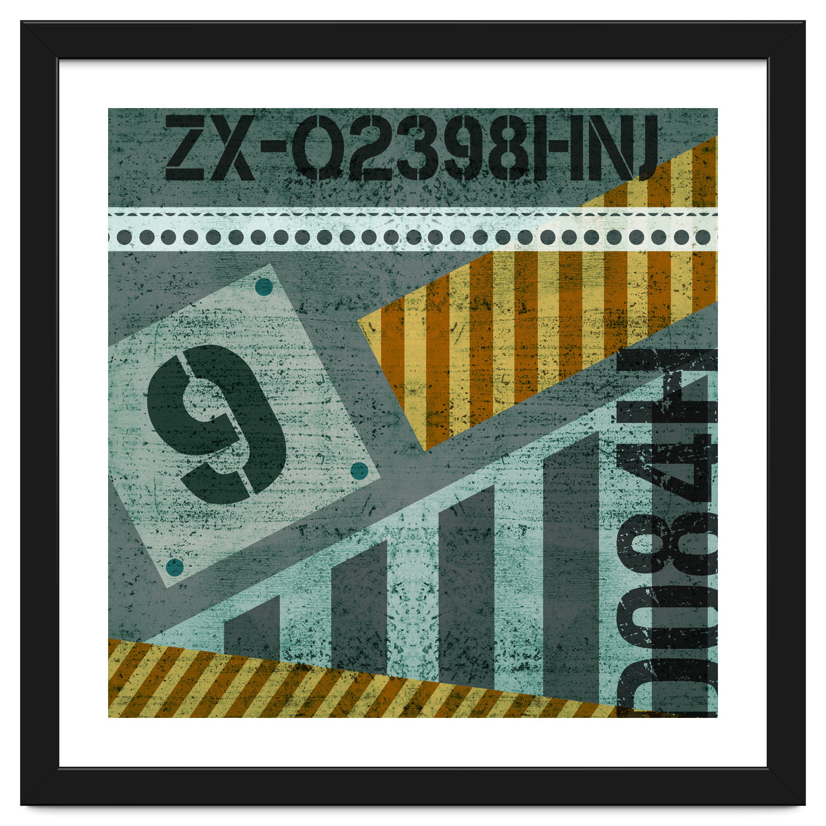 Abstract Industrial Slate And Stripes