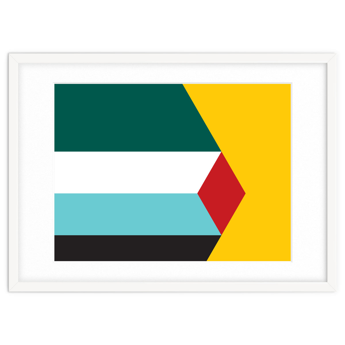 Geometric Shapes No. 43 - yellow & green