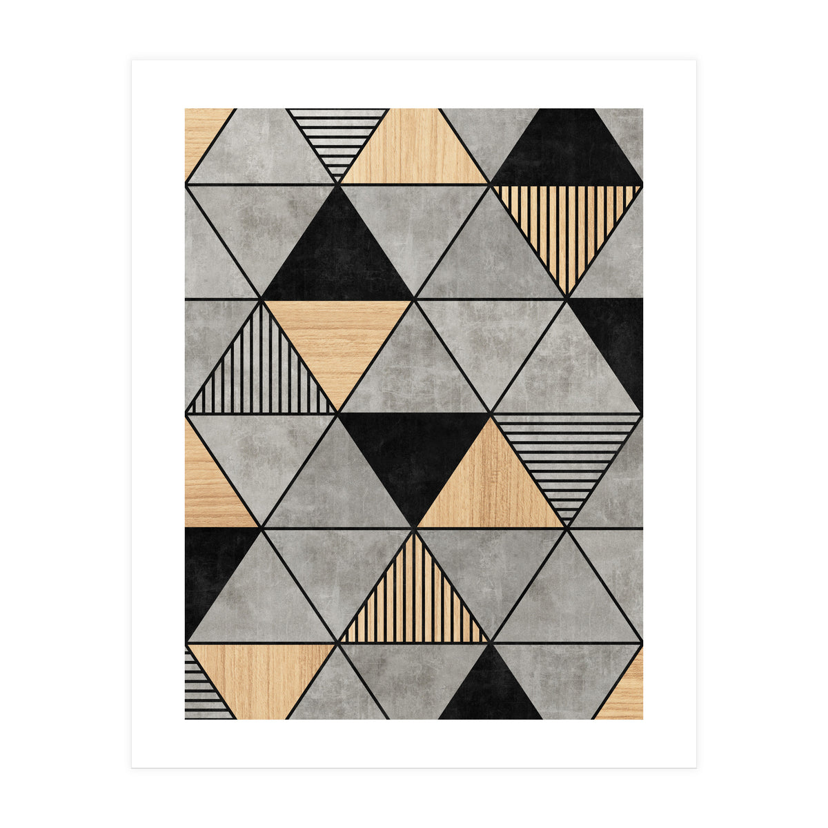 Concrete and Wood Triangles 2 (Print Only)